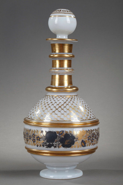Opaline carafe with Desvignes decoration