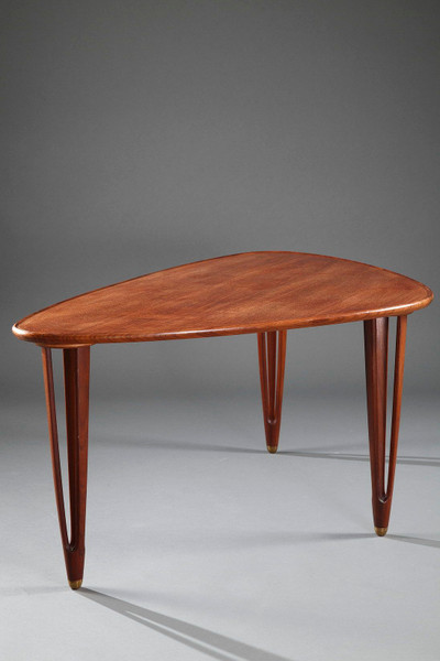 TABLE BASSE EN TECK DANOISE MANUFACTURE BC MOBLER