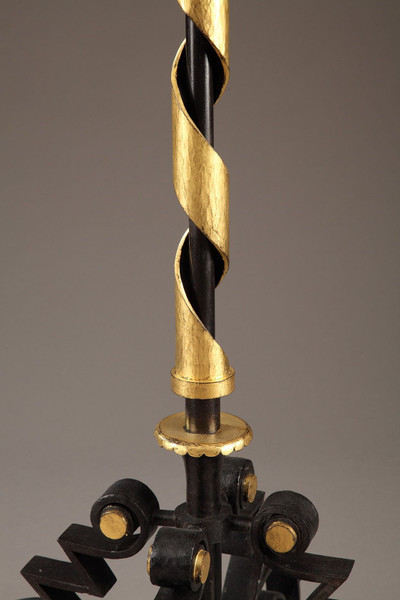 Gilbert Poillerat&#39;s Forge Iron Stark Lampe