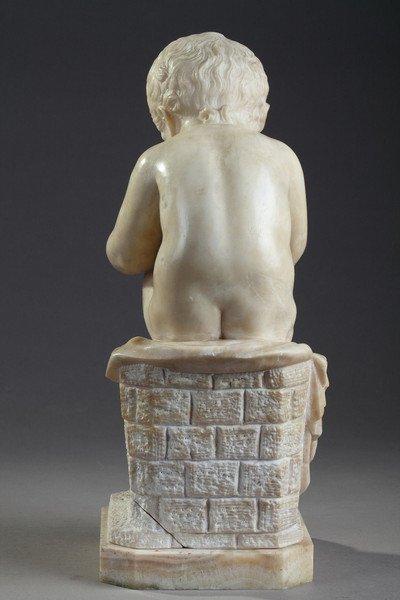 Albate Skulptur &quot;Kinderzeichnung&quot; nach Charles-Gabriel Sauvage Dit Lemire (1741-1827)