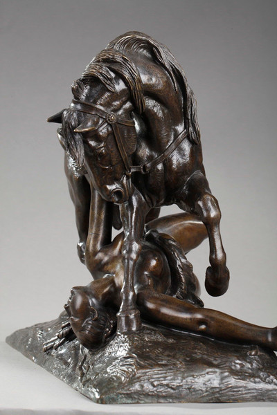 Theodore Gechter (1796-1844): gruppo di bronzo &quot;Amazon Ference&quot;