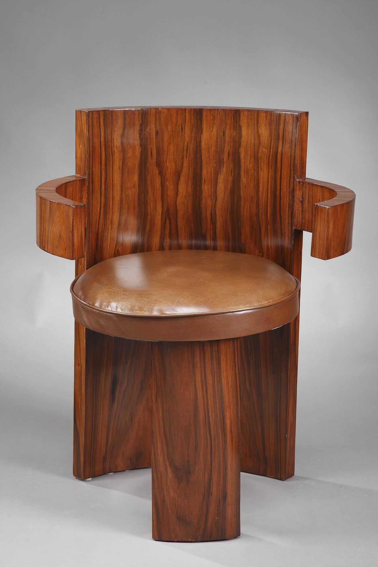 Art Deco Armchair In Rio Rosewood From The 1930S