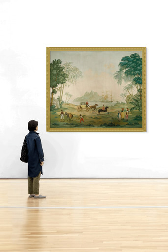Panoramic wallpaper panel, exotic scene, Zuber & Cie