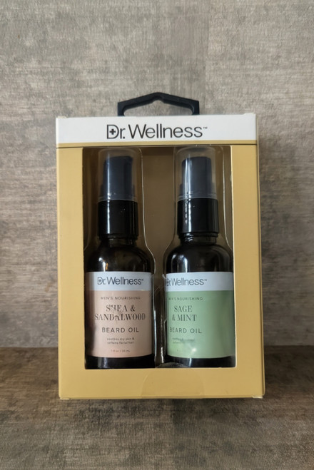DR WELLNESS (2) Beard Oil Sage & Mint & Shea Sandlewood