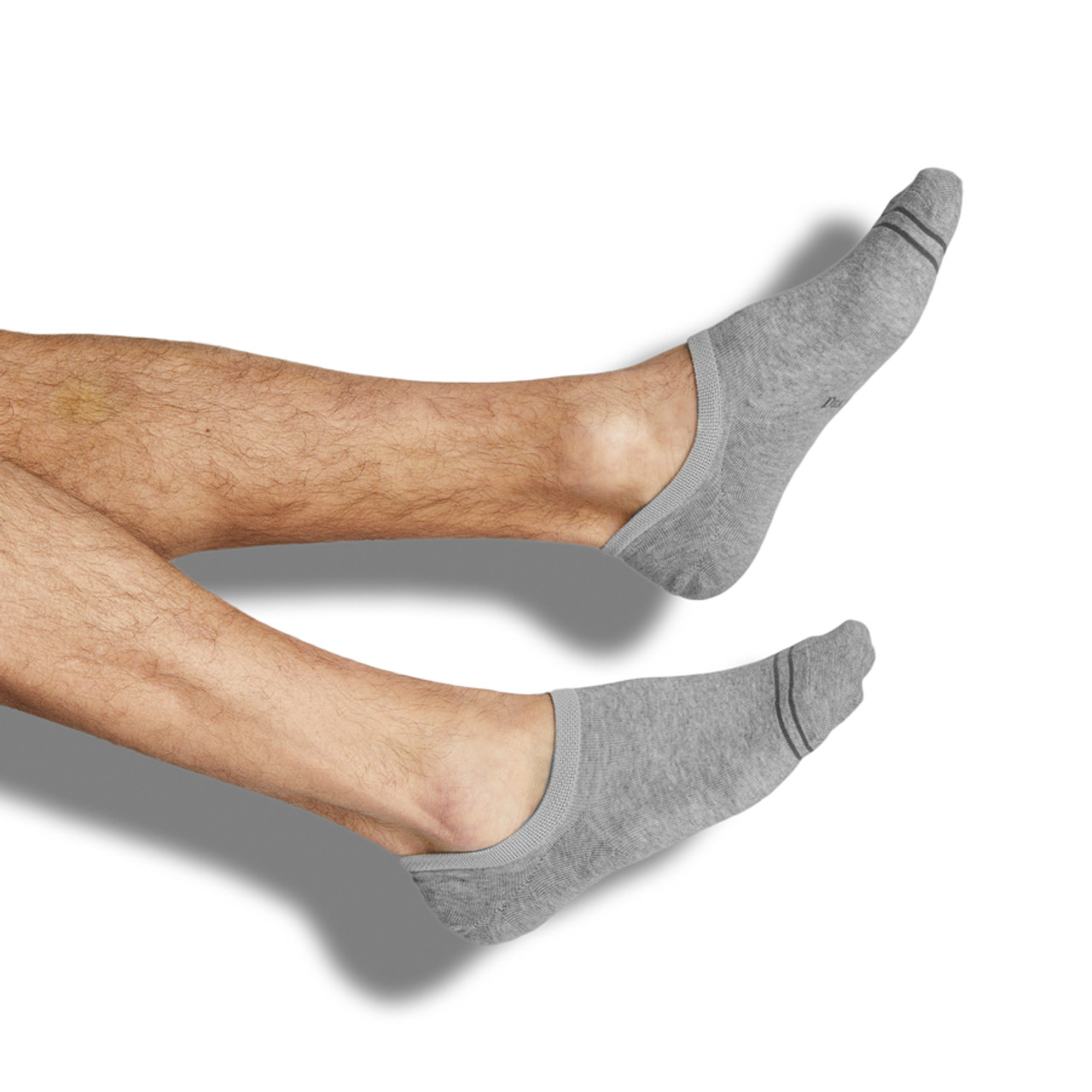 No Show Men's Invisible Socks - Grey