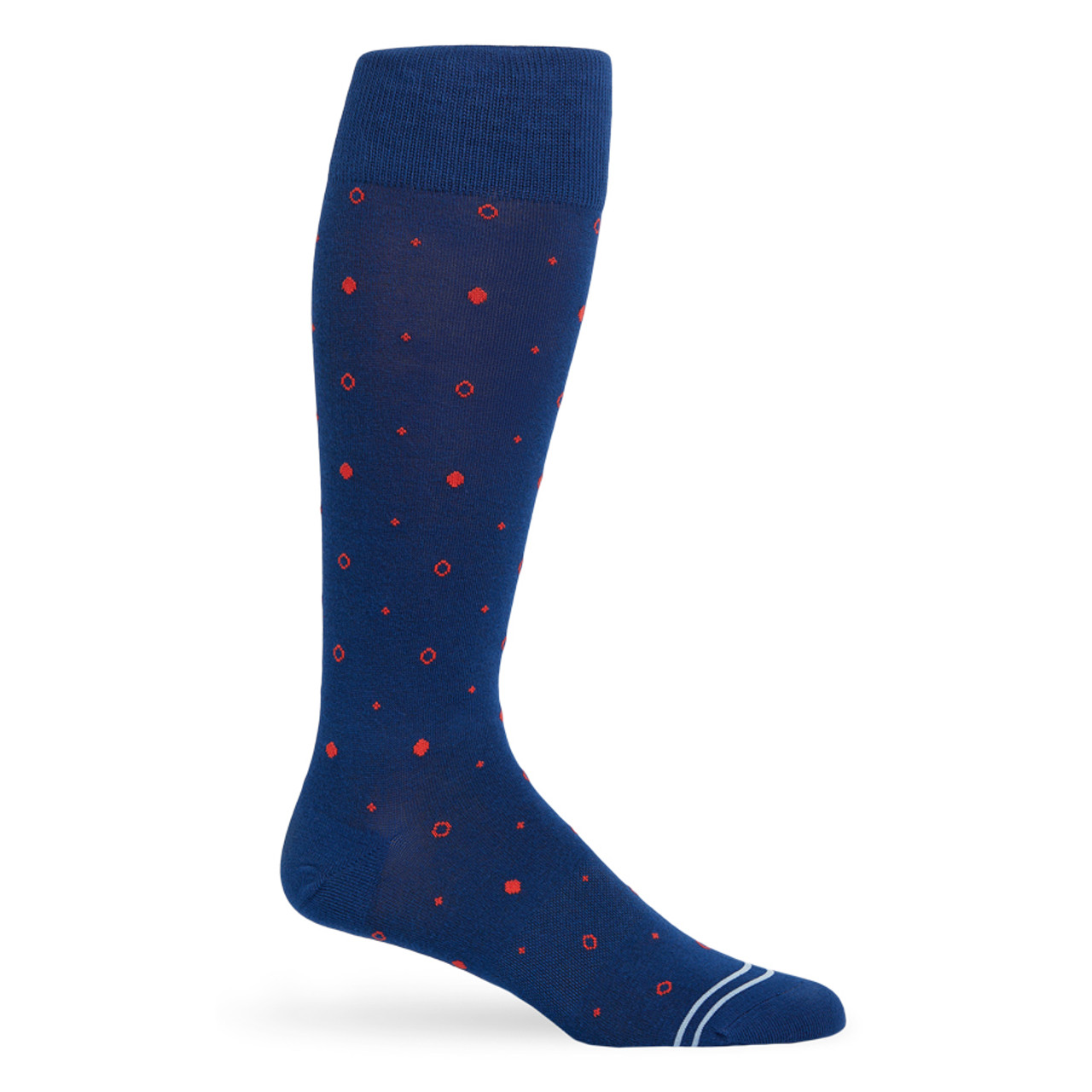 Navy Mixed Dot | Premium Team Color Dress Socks | DeadSoxy