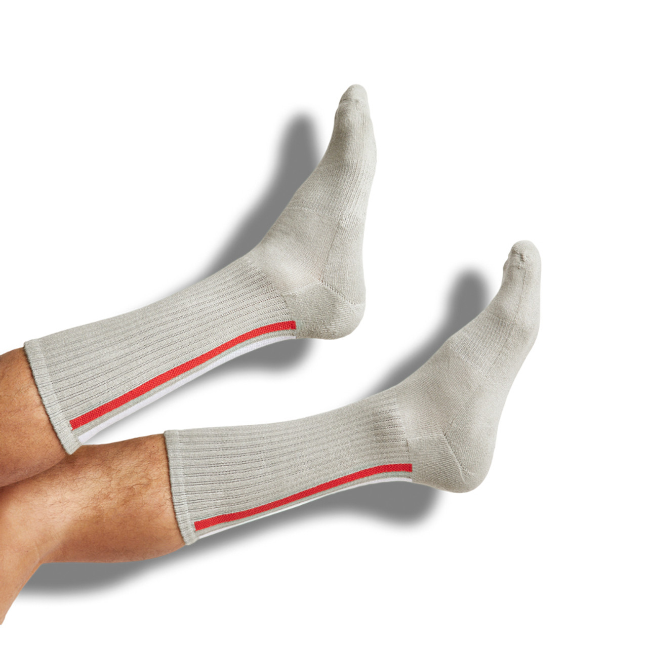 Red / Black Vertical Stripe Casual Socks