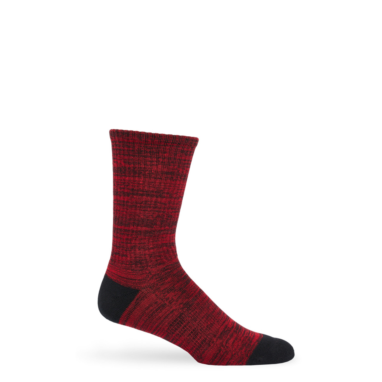 Red and Black Marl Socks, Bouncy Cushion and Flat Seams