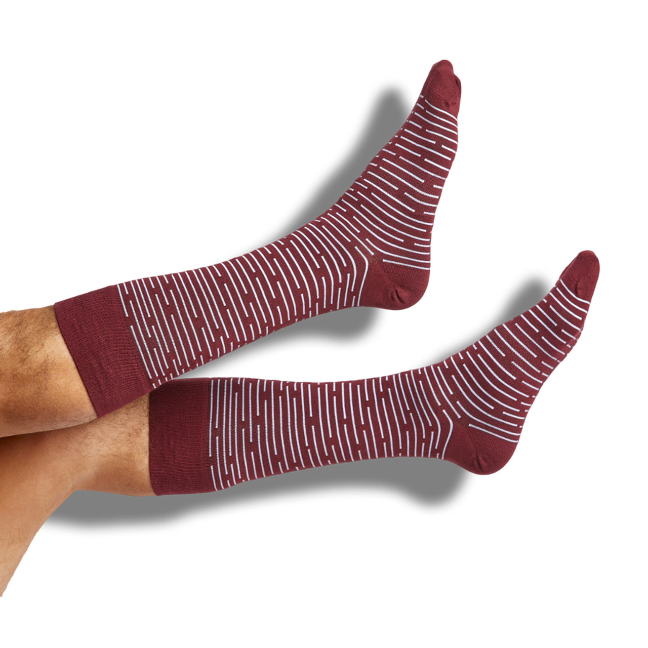 Maroon Marl Dress Socks