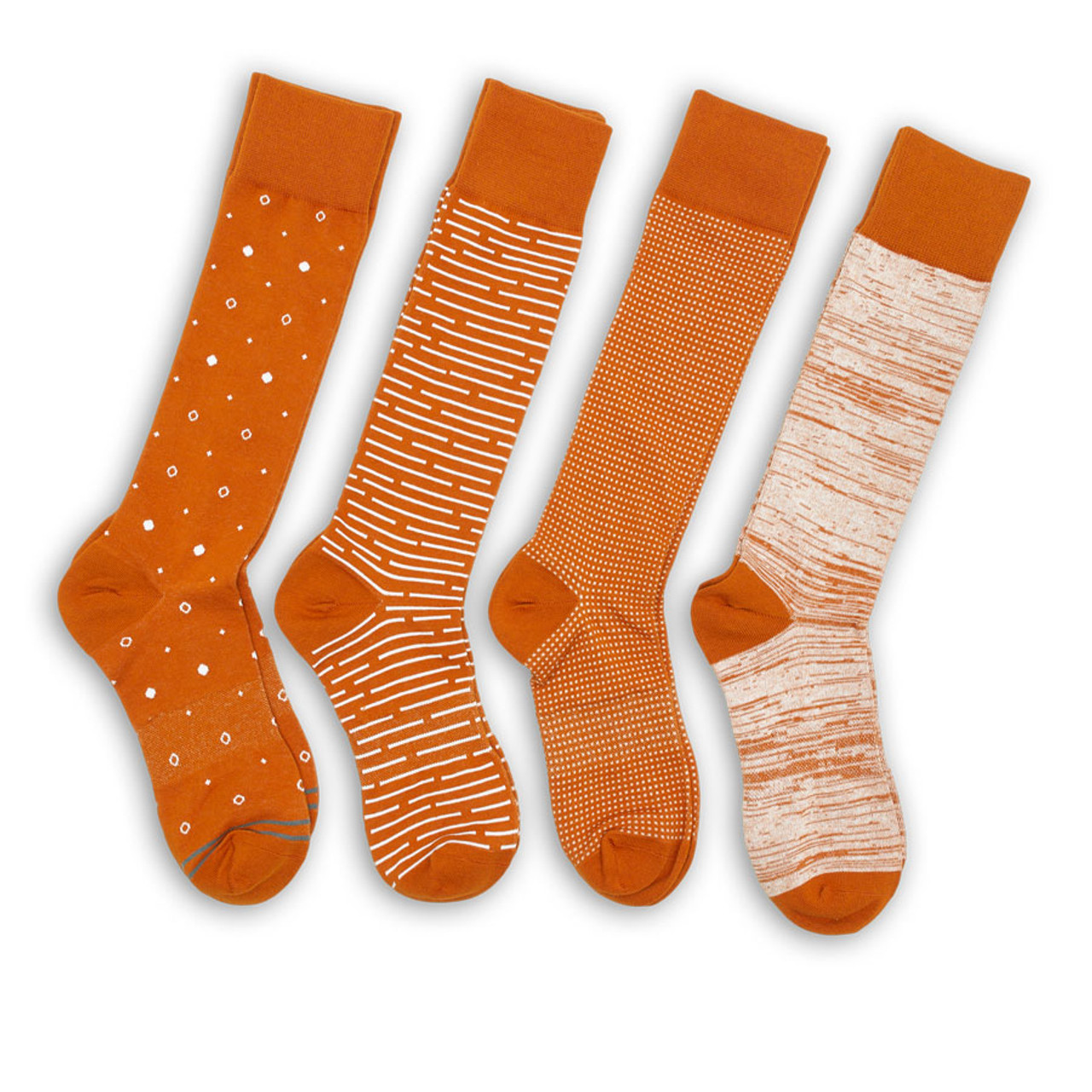 靴下・ソックス ADERERROR Tone socks Orange TexOrange 4 Pack Dress Socks | Premium College Socks | DeadSoxy