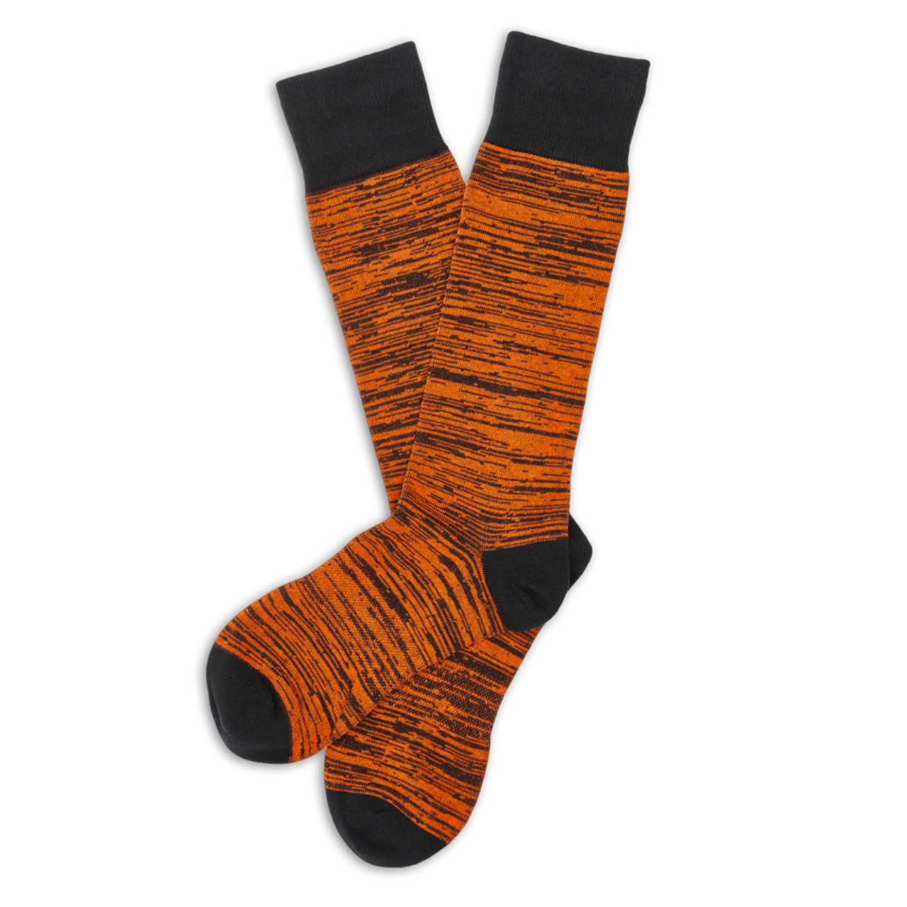Orange and Black Dress Socks, 4 Pack Sock Bundle