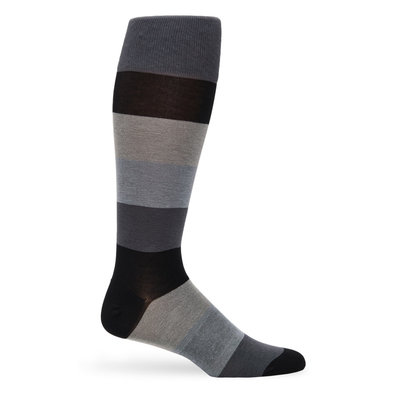 Contemporary Monochrome Dress Socks, Black and Grey Sophistication