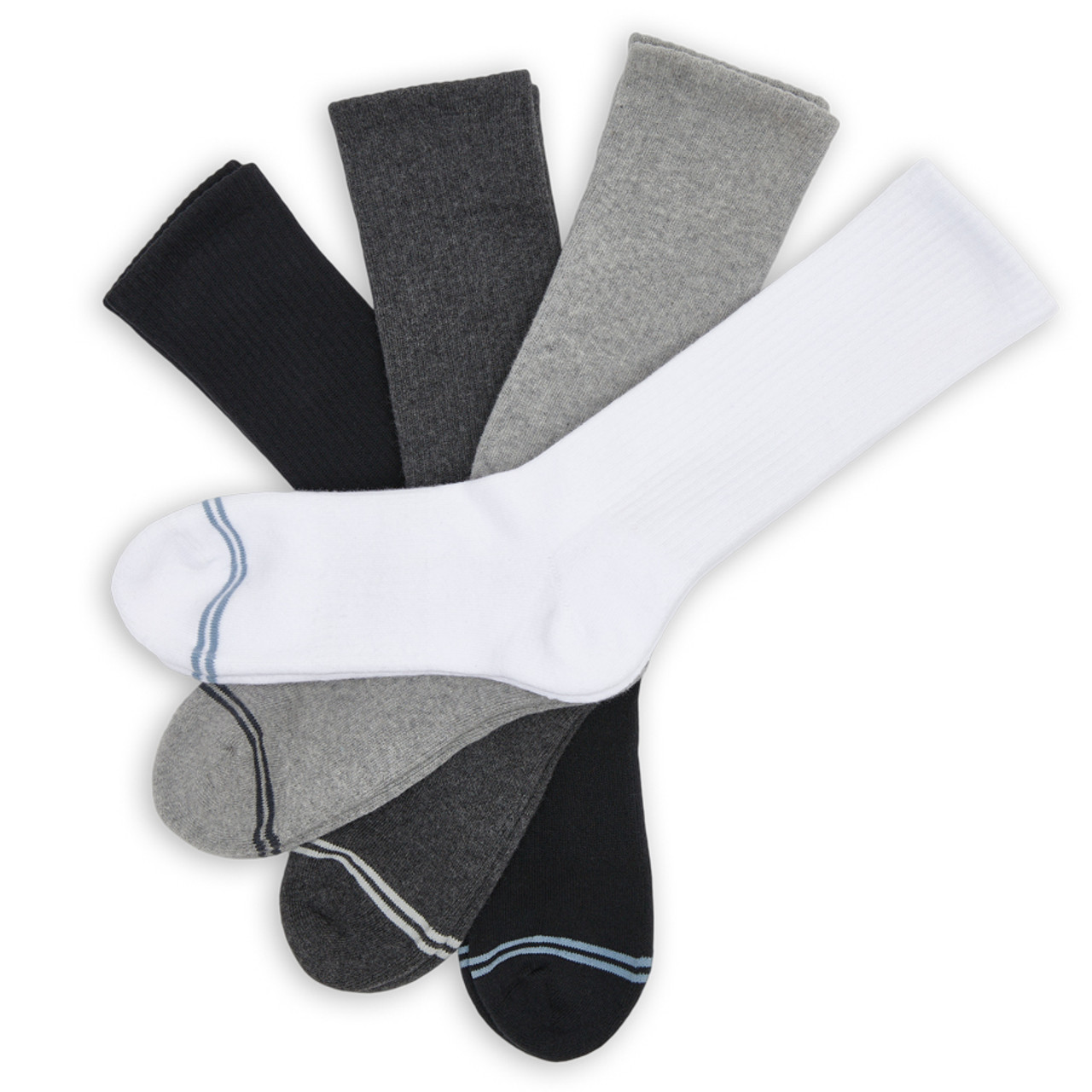 Casual Crew Socks 4-Pack, Essential Shades for Daily Wear