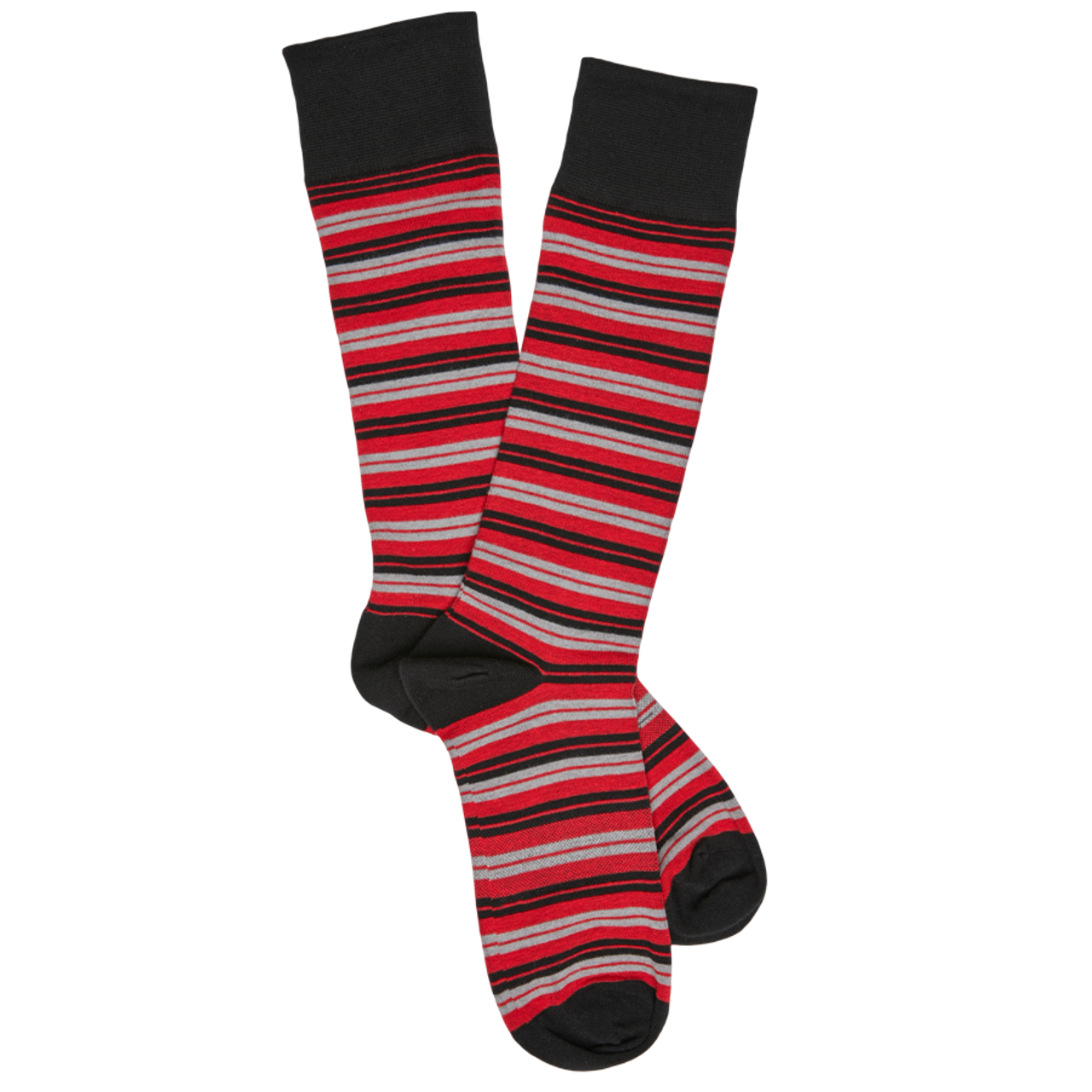 Mens Red & White Striped Socks