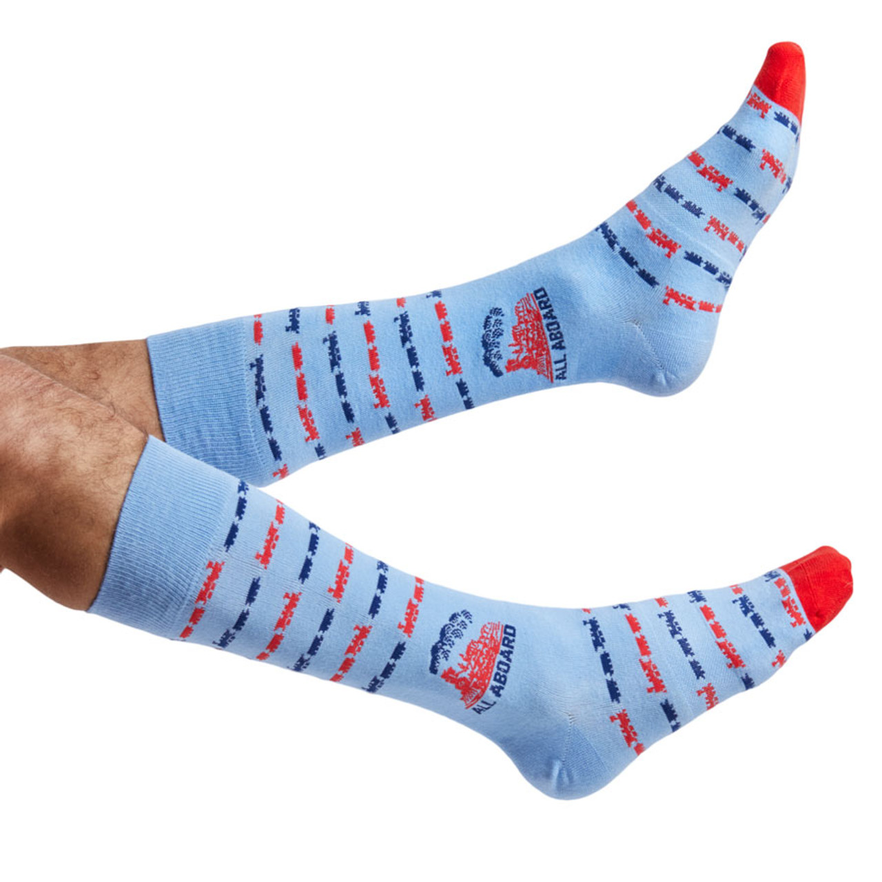 ALL ABOARD --> Lane Train | Powder Blue Dress Socks | DeadSoxy