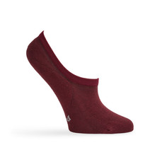 1 solid no show sock with a hue of tawny port - which is a reddish brown being displayed on a mannequin 1 solid no show sock with a hue of tawny port - which is a reddish brown being displayed on a mannequin