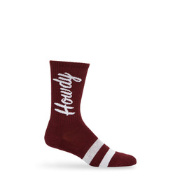 Wear DeadSoxy Maroon Howdy Casual Socks Wear DeadSoxy Maroon Howdy Casual Socks