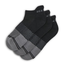 DeadSoxy Black Ankle Socks 3-Pack with plush cushioning and exclusive non-slip technology for enduring comfort. DeadSoxy Black Ankle Socks 3-Pack with plush cushioning and exclusive non-slip technology for enduring comfort.