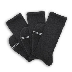 3-Pack of Charcoal Casual Crew Socks offering a simple, stylish design for everyday wear, perfect for pairing with sneakers. 3-Pack of Charcoal Casual Crew Socks offering a simple, stylish design for everyday wear, perfect for pairing with sneakers.