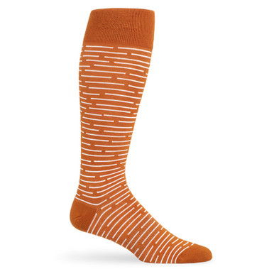 Argyle Burnt Orange Dress Socks, Cotton Socks