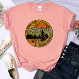 I'm Hiding From Stupid People Camping Scenery Women's Tops Hip-hop Fashion Shirt