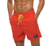 Solid Color Swimming Trunks Shorts Men
