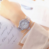 Luxury Crystal Women Dress Watch Fashion Rose Gold Quartz Watch