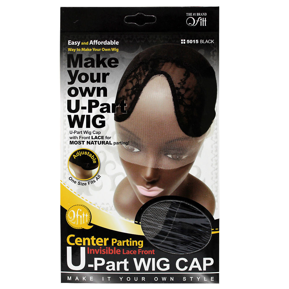 Qfitt Center Parting Invisible Lace Front U-Part Wig Cap 5015