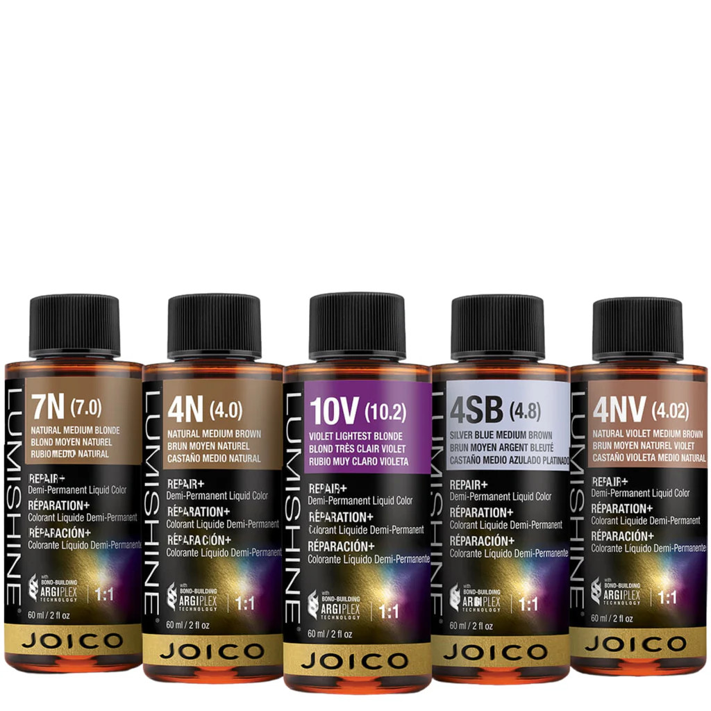 Joico LumiShine Demi-Permanent Liquid Color – Ammonia-Free Gloss, Tone & Grey-Blending Hair Colour with 2X Shine