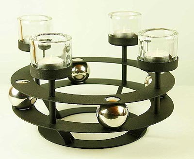 Ball Bearing Candle Holder 4 Place