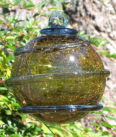 Transparent Amber Orbit Crackle