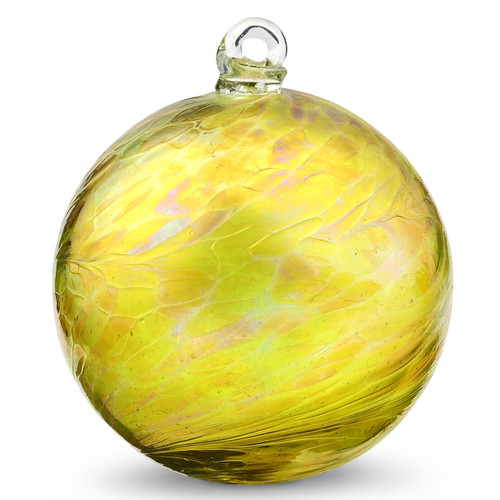 Yellow / Gold 4 Inch Kugel Iridized