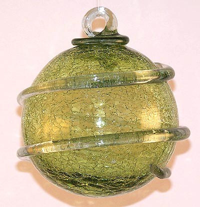 Transparent Lime Orbit Crackle