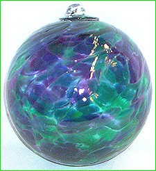 Purple, Green & Blue 6 Inch Kugel