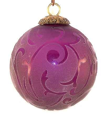 Brass Cap Purple Etched Kugel