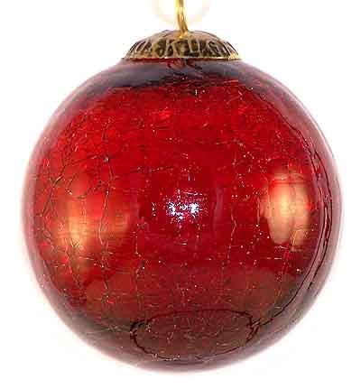 Brass Cap Kugels Crackle  Quantity 6