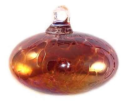 Mini Orb Garnet Red Iridized  2.5 Inch