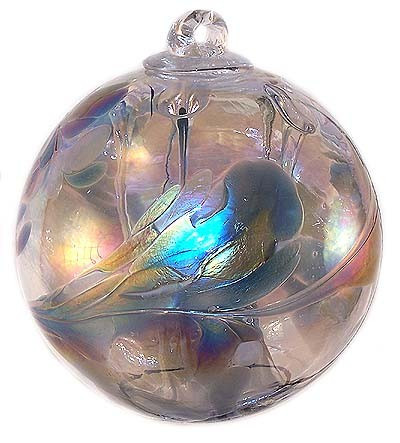 Witch Ball "Winter"  Iridized