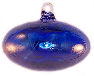 Mini Orb Sari Blue Iridized  2.5 Inch