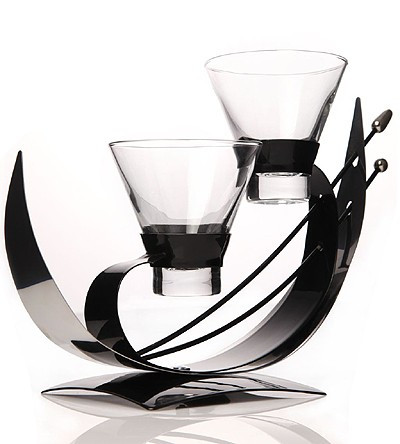 Shinto Balance Candle Holder Jet Black / Stainless