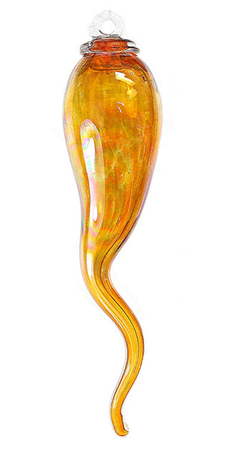 Italian Horn  "Cornicello" Gold Topaz