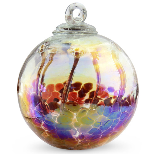 Medusa Spirit Ball, Ruby & Garnet  6 inch