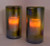 Iridesent Olive 2Pc Hurricane Candle Holder