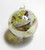 Lemon Aubergine White Twist Iridized  2.5 Inch