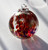 Witch Ball Ruby & Garnet Iridized