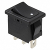 E-Switch R1966CBLKBLKAF Rocker Switches