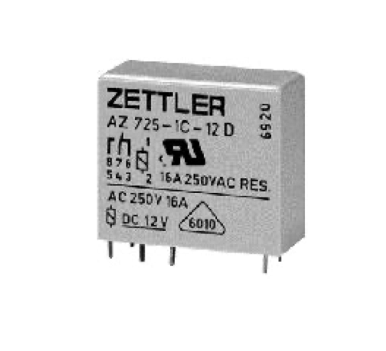 American Zettler AZ725-1CE-12D Power Relay
