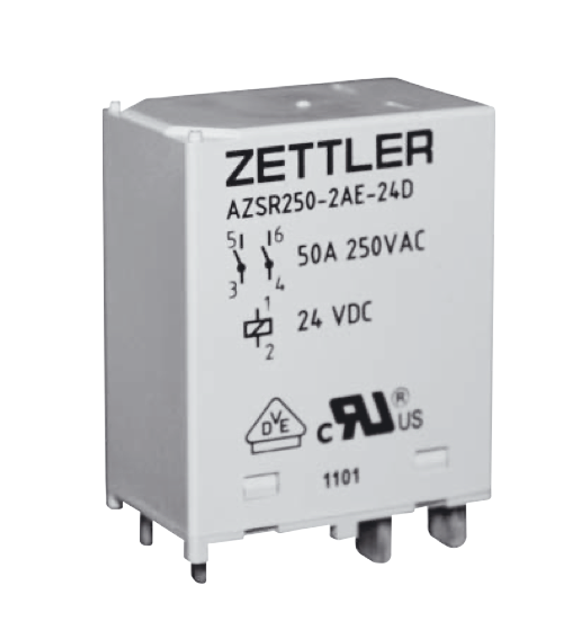 American Zettler AZSR250-2AE-5D Power Relay