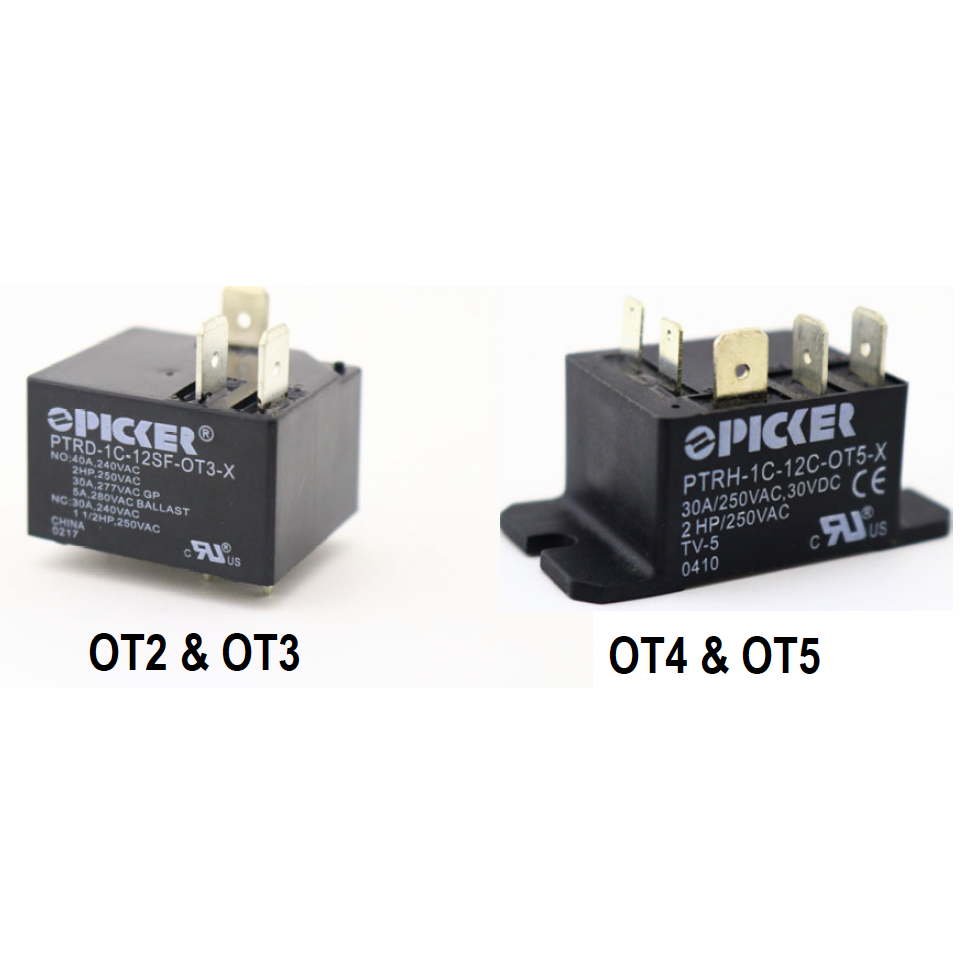 Picker Components PTRH-1A-110SF-OT2-XAG Power Relay