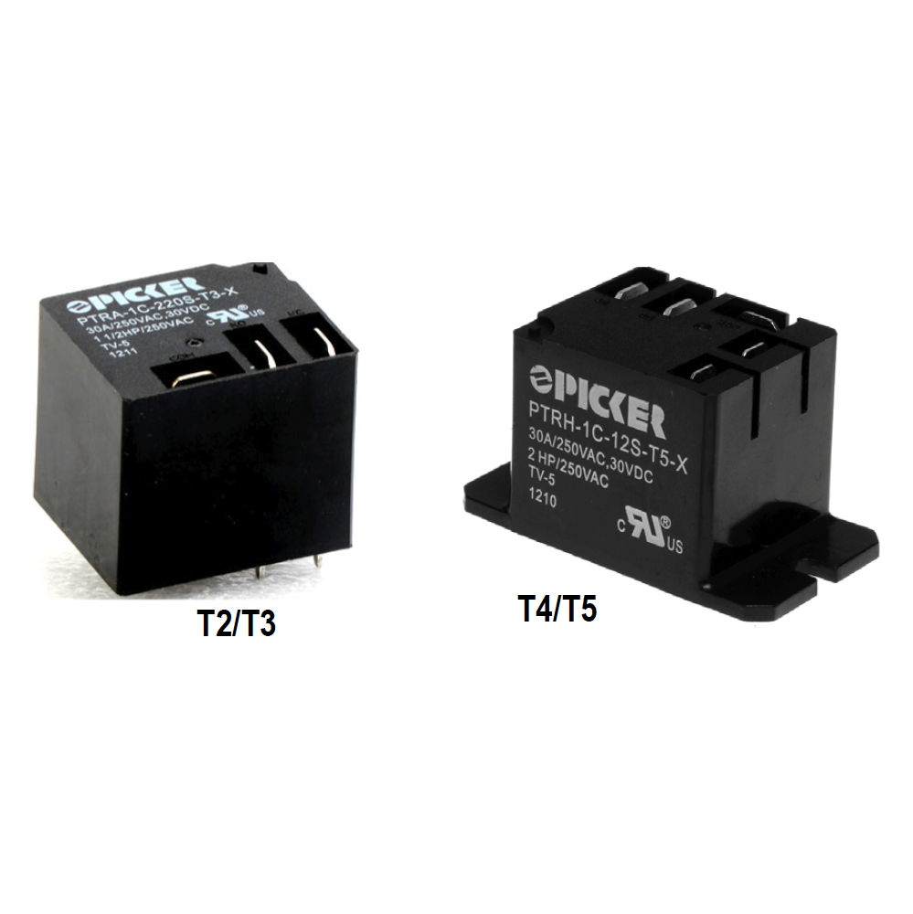 Picker Components PTRH-1C-48CT-T3-X67G Power Relay